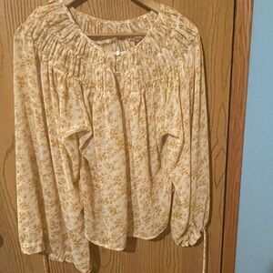 Floral Cream Women's Top